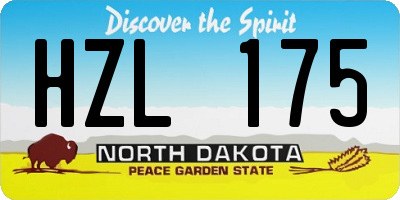 ND license plate HZL175