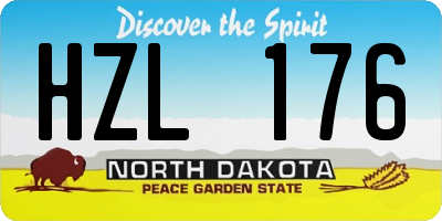 ND license plate HZL176
