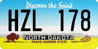 ND license plate HZL178
