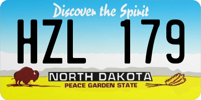 ND license plate HZL179