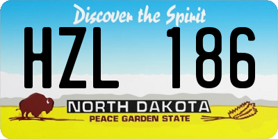 ND license plate HZL186