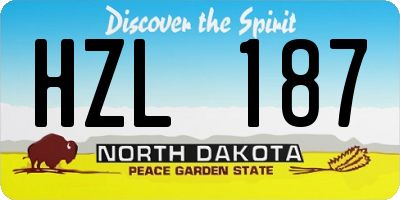 ND license plate HZL187