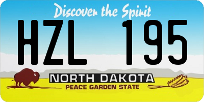 ND license plate HZL195