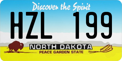 ND license plate HZL199