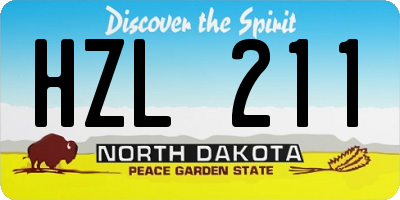 ND license plate HZL211