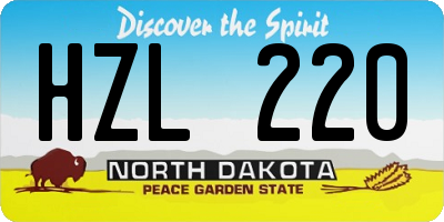 ND license plate HZL220