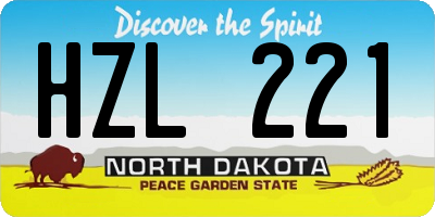 ND license plate HZL221