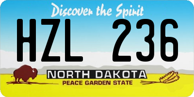 ND license plate HZL236
