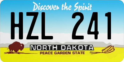 ND license plate HZL241