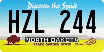 ND license plate HZL244
