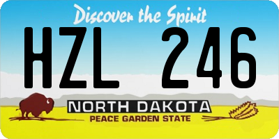 ND license plate HZL246