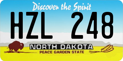 ND license plate HZL248