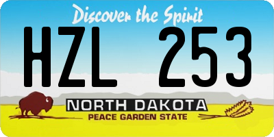 ND license plate HZL253