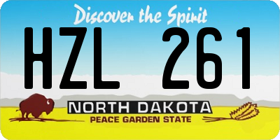 ND license plate HZL261