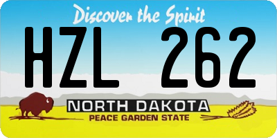 ND license plate HZL262