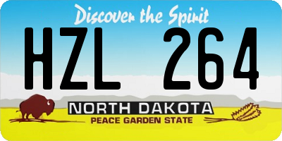 ND license plate HZL264