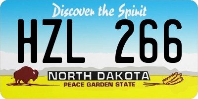 ND license plate HZL266