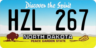 ND license plate HZL267