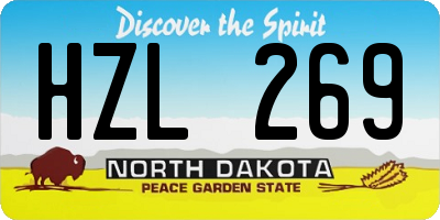 ND license plate HZL269
