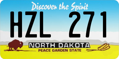 ND license plate HZL271