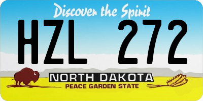 ND license plate HZL272