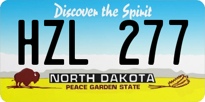 ND license plate HZL277