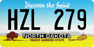 ND license plate HZL279