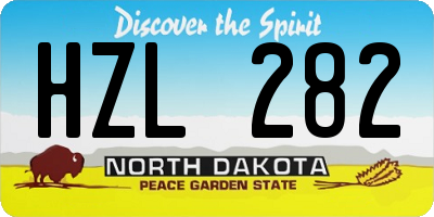 ND license plate HZL282