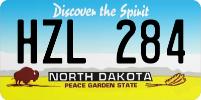 ND license plate HZL284