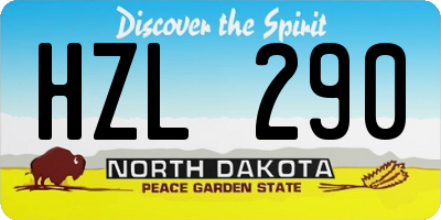 ND license plate HZL290