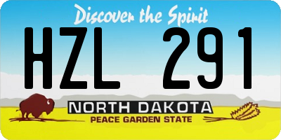 ND license plate HZL291