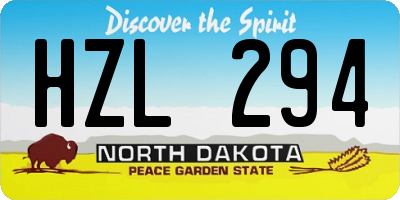 ND license plate HZL294