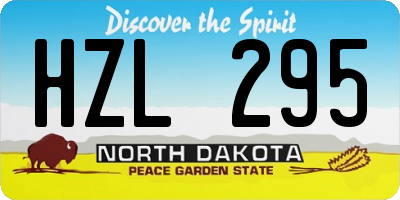 ND license plate HZL295