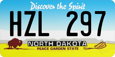 ND license plate HZL297