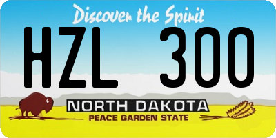 ND license plate HZL300