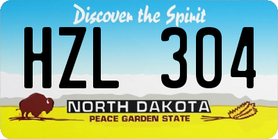 ND license plate HZL304