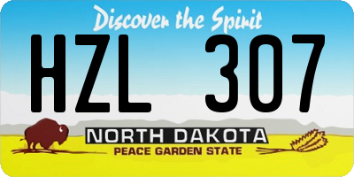ND license plate HZL307