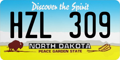 ND license plate HZL309
