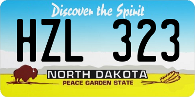 ND license plate HZL323