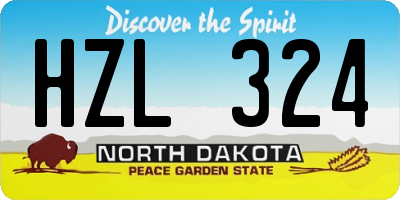 ND license plate HZL324