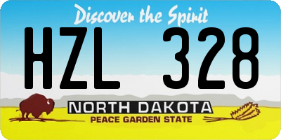 ND license plate HZL328