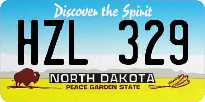 ND license plate HZL329