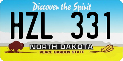 ND license plate HZL331