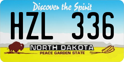 ND license plate HZL336