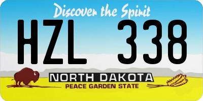 ND license plate HZL338
