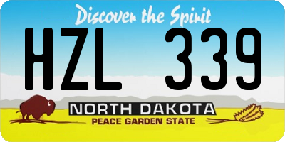ND license plate HZL339