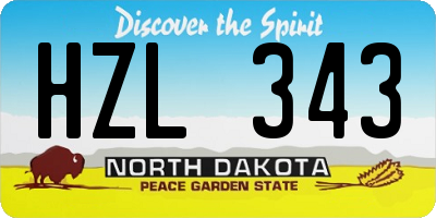 ND license plate HZL343