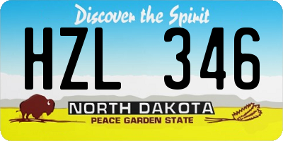 ND license plate HZL346
