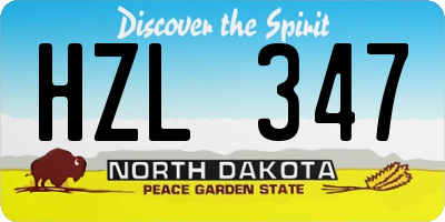 ND license plate HZL347