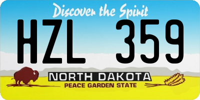 ND license plate HZL359